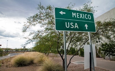 Mexico USA Border Crossing